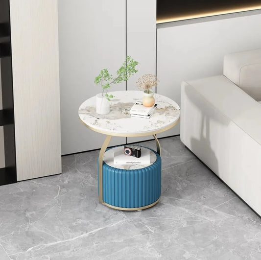 Light Luxury Side Table Modern Living Room Double Coffee Table Apartment Balcony Small Round Table