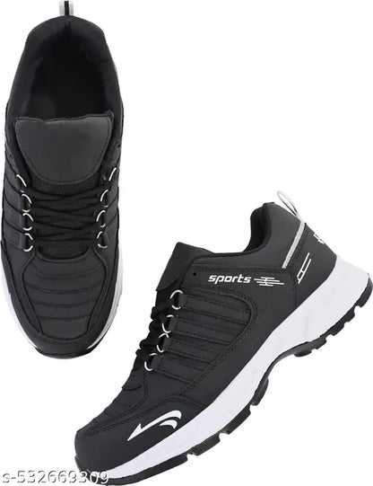 SW-Freesole Dailywear Black Sports Shoes For Men