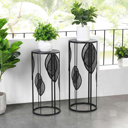 The Merchant Store Metal Side Table (Finish Color - BLACK, Pre-assembled)