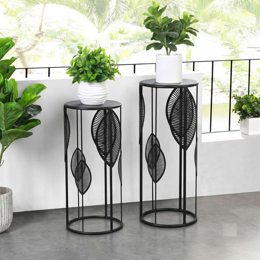 The Merchant Store Metal Side Table (Finish Color - BLACK, Pre-assembled)