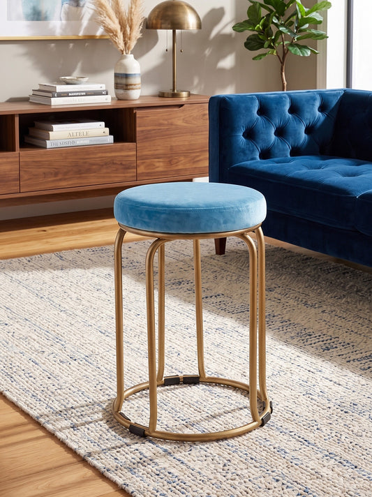 The Merchant Store Industrial Style Metal Bar Stool with Backrest