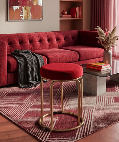 The Merchant Store Industrial Style Metal Bar Stool with Backrest