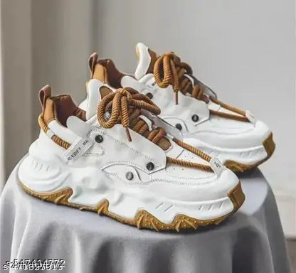 Stylish Sneakers for Men | Durable and Trendy Sneakers | Sporty and Casual Look | Classic White | Fashionable