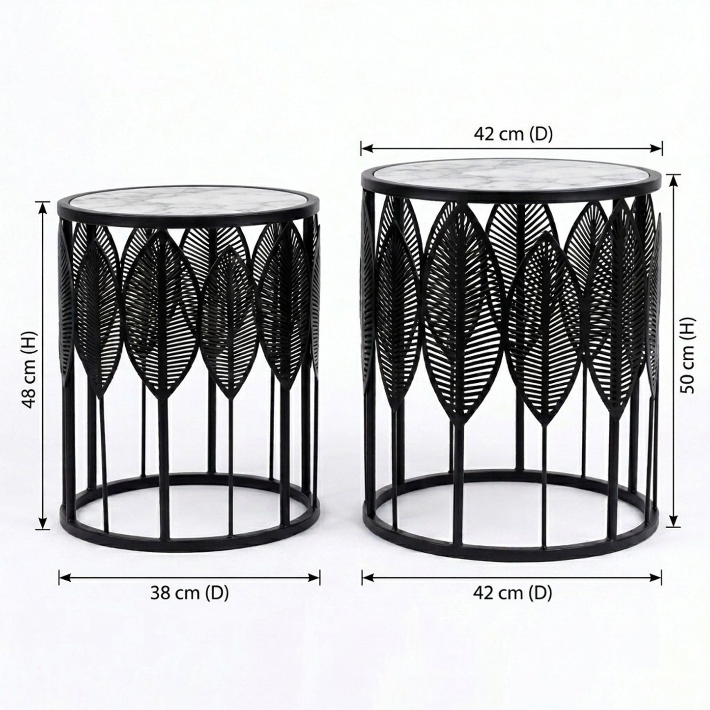 The Merchant Store Laser Cut Design Modern Premium Metal Coffee Table