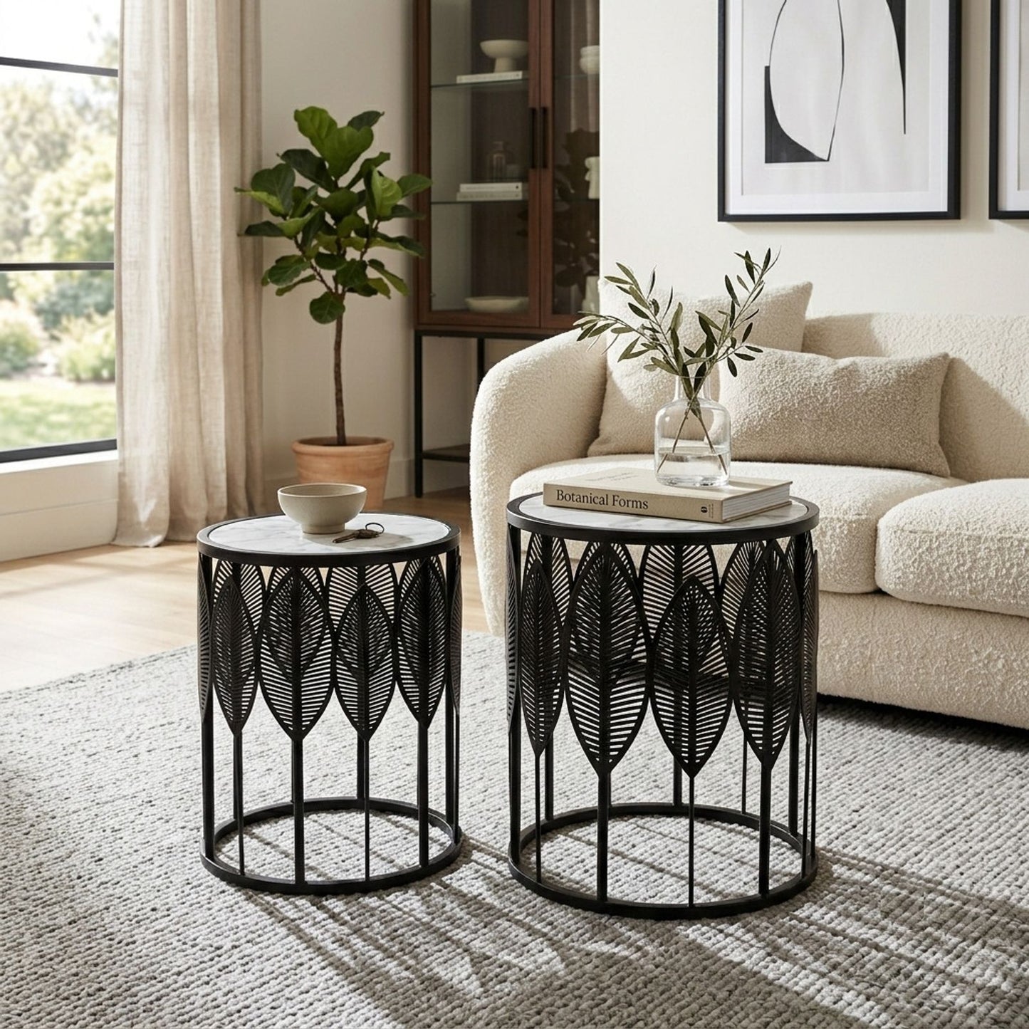 The Merchant Store Laser Cut Design Modern Premium Metal Coffee Table