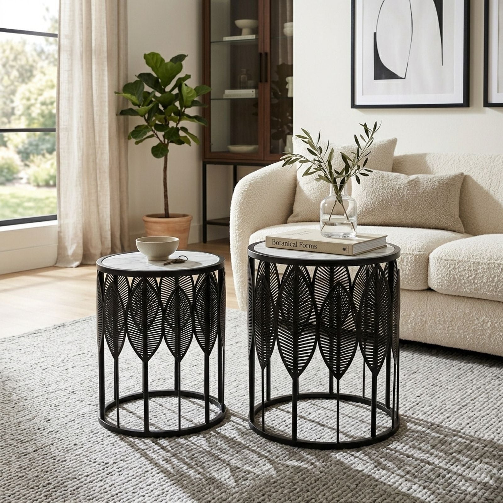 The Merchant Store Laser Cut Design Modern Premium Metal Coffee Table