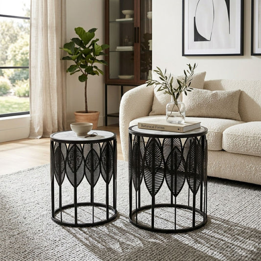 The Merchant Store Laser Cut Design Modern Premium Metal Coffee Table