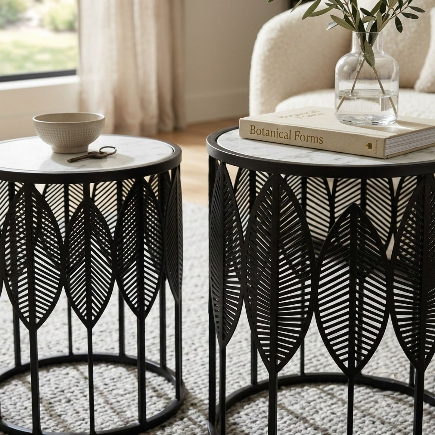 The Merchant Store Laser Cut Design Modern Premium Metal Coffee Table