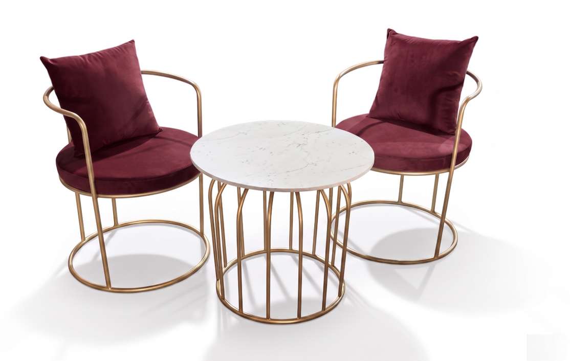 The Merchant Store Table and Chair sets for balcony,indoor Metal Outdoor Chair