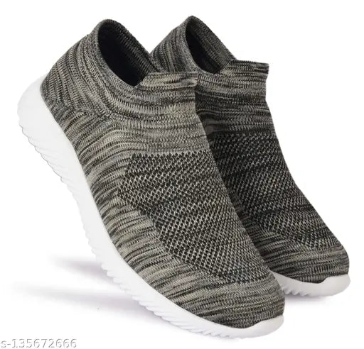 MRJ1368 Men's Grey Mesh Running/walking/Gym/Hikking Sport Shoes