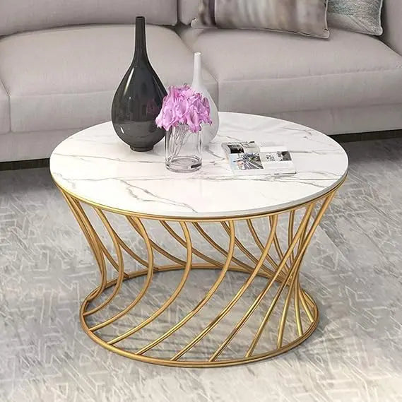 Modern Multi-Functional Coffee Side Table Metal Legs Metal Cocktail Center Table Living Room Furniture Luxury