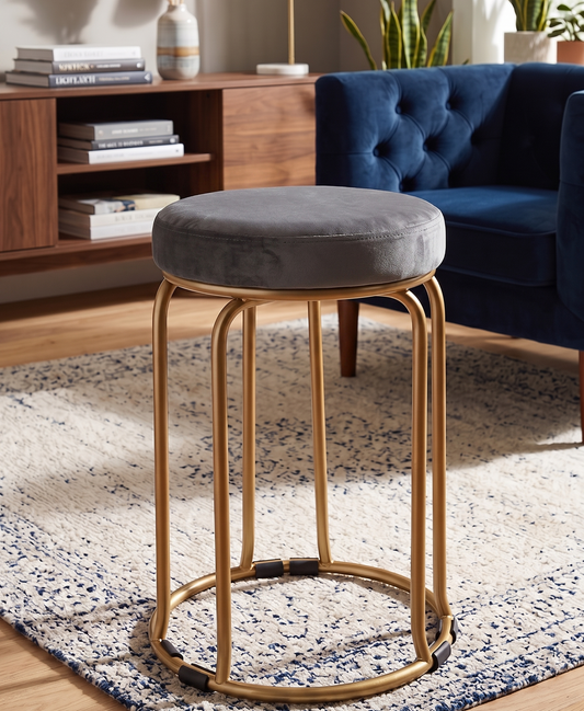 The Merchant Store Industrial Style Metal Stool for dressing table,lobby,restaurant,cafeteria and living room