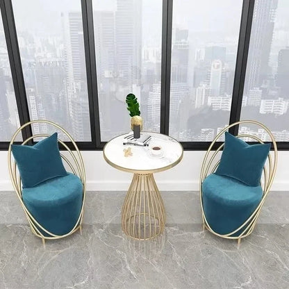 Luxury Cafe Furniture Modern Hotel Chairs Nordic Luxury Velvet Restaurant Negotiating Table Chairs Sofa Chairs