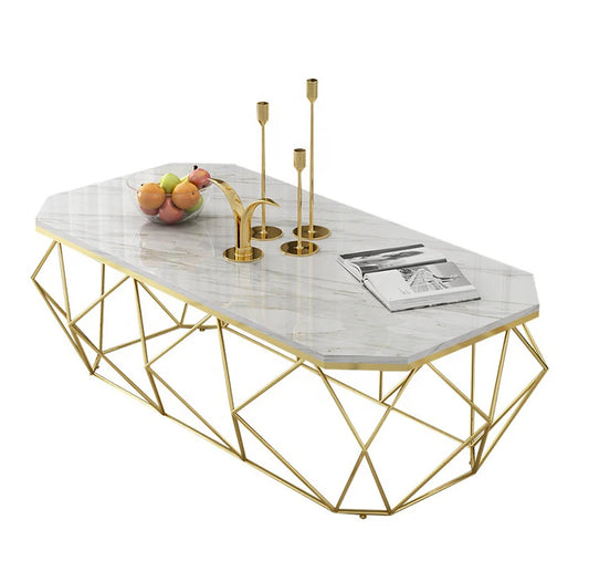 The Merchant Nordic Modern Minimalist Style Golden Coffee Table