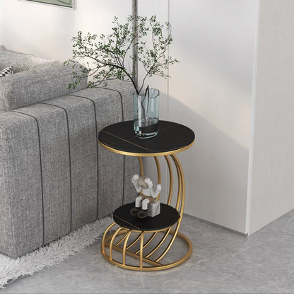 Modern Wooden Top End Table Coffee Top Storage Side Tables Tea Table