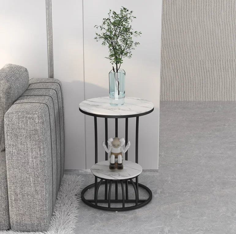 Modern Wooden Top End Table Coffee Top Storage Side Tables Tea Table