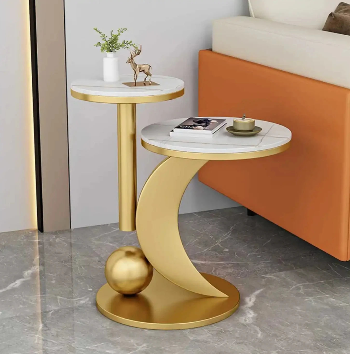 Living Room Sofa Side Table Modern Simple Iron Balcony Table Nordic Bedside Cabinet Small Tea Table