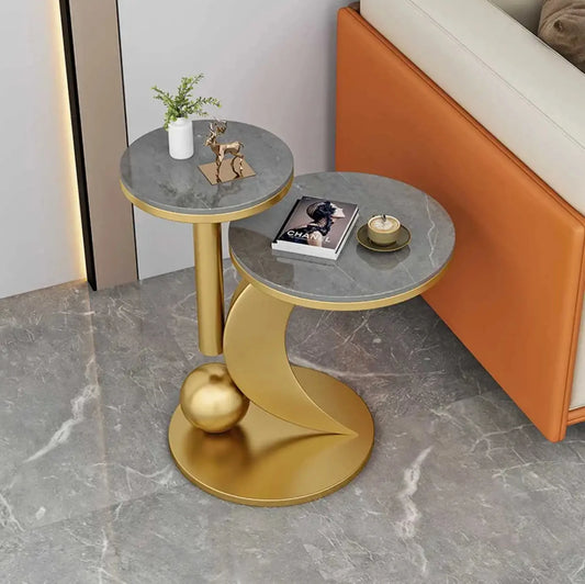 Living Room Sofa Side Table Modern Simple Iron Balcony Table Nordic Bedside Cabinet Small Tea Table
