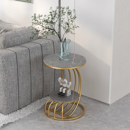 Modern Wooden Top End Table Coffee Top Storage Side Tables Tea Table