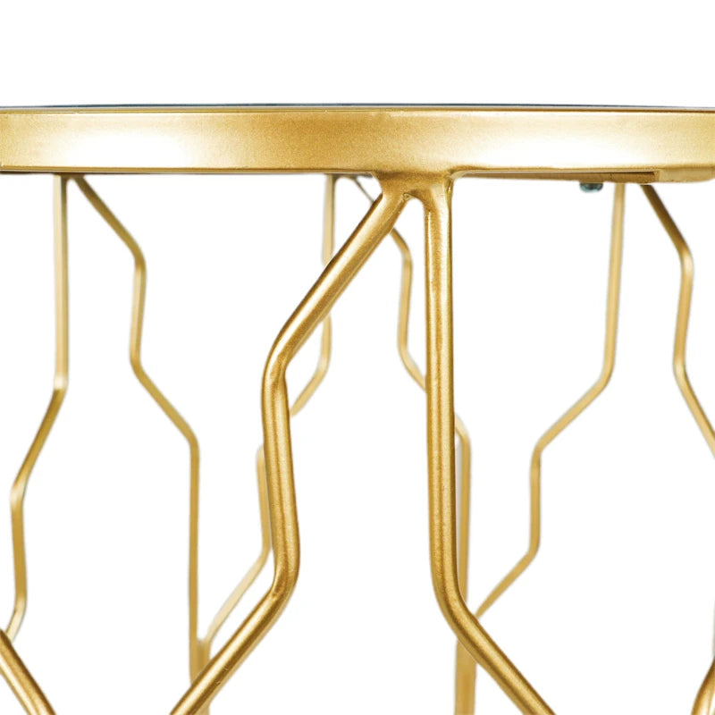 Coffee Tables Set Modern Classic Design Side End Table Luxury Golden Mirror Speaker Metal Iron Living Room Furniture 1 Nest Ming