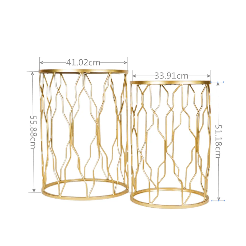 Coffee Tables Set Modern Classic Design Side End Table Luxury Golden Mirror Speaker Metal Iron Living Room Furniture 1 Nest Ming