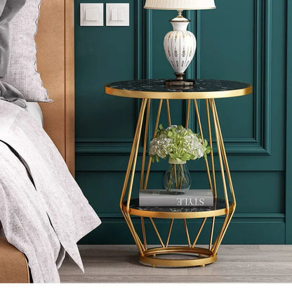 Coffee Table Gold Book Bed Bedside Small Sofa Accent Side Set Gold Living Room Furniture Modern Luxury Marble Coffee End Table