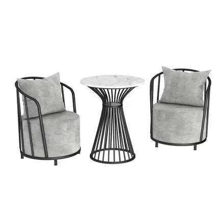 THE MERCHANT New Hot Sale Living Room Round Sofa Set Coffee Table Wrought Iron Gold