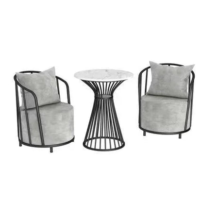 THE MERCHANT New Hot Sale Living Room Round Sofa Set Coffee Table Wrought Iron Gold