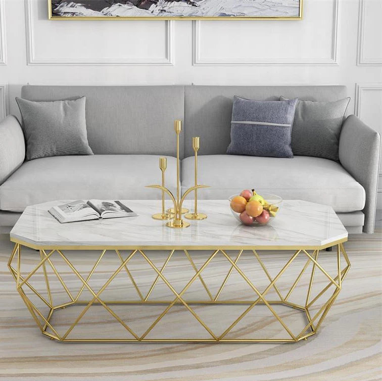 The Merchant Nordic Modern Minimalist Style Golden Coffee Table