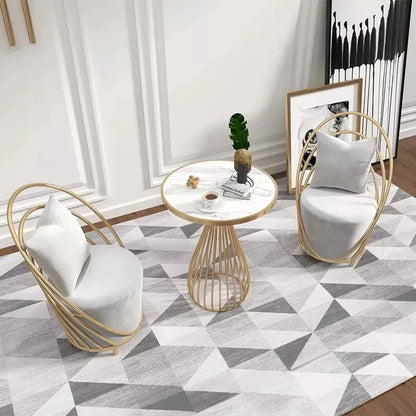 Luxury Cafe Furniture Modern Hotel Chairs Nordic Luxury Velvet Restaurant Negotiating Table Chairs Sofa Chairs