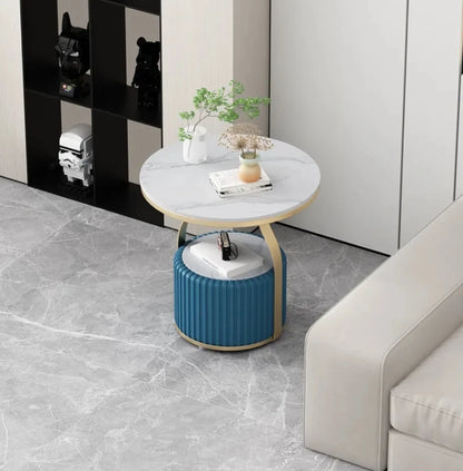 Light Luxury Side Table Modern Living Room Double Coffee Table Apartment Balcony Small Round Table