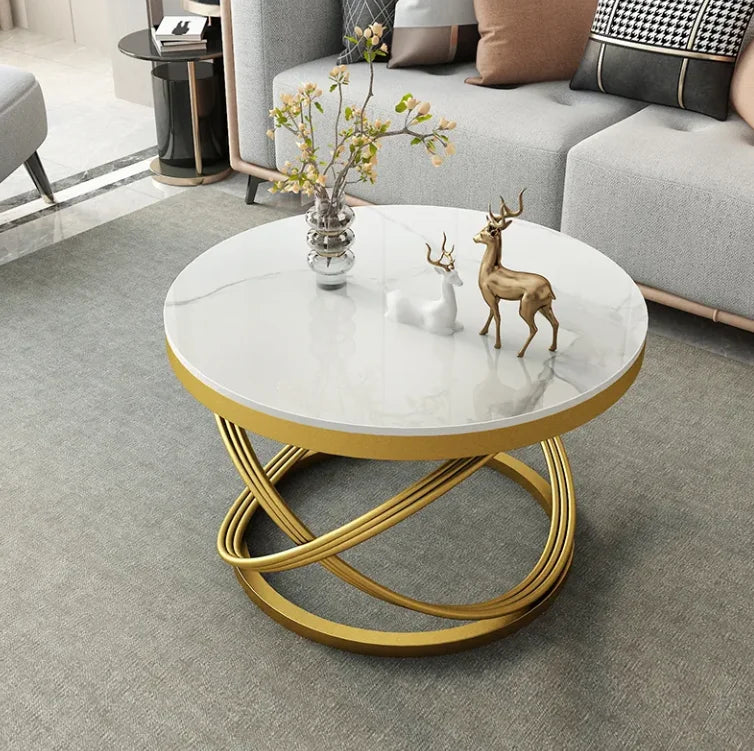 Small Coffee Table 2026 New Light Luxury Simple Small Apartment Living Room Coffee Table Round Table