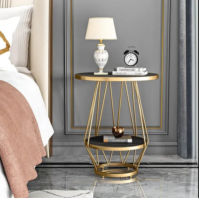 Coffee Table Gold Book Bed Bedside Small Sofa Accent Side Set Gold Living Room Furniture Modern Luxury Marble Coffee End Table