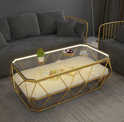 The Merchant Nordic Modern Minimalist Style Golden Coffee Table