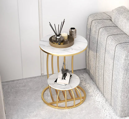 Modern Wooden Top End Table Coffee Top Storage Side Tables Tea Table