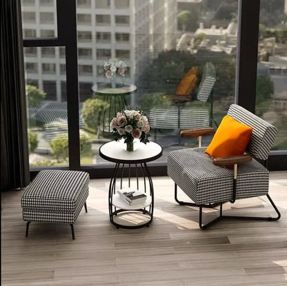 Gold Frame Nordic Luxury Wooden Iron Bedroom Side Table for Living Room