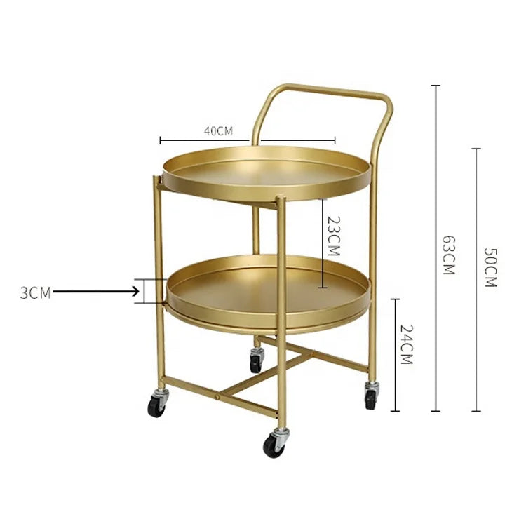 THE MERCHANT Side Table Nordic Living Room Metal End Coffee Bedside Round Gold Set Modern Tea Coffee Wheeled Movable Sliding Side Table