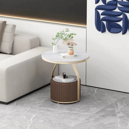 Light Luxury Side Table Modern Living Room Double Coffee Table Apartment Balcony Small Round Table
