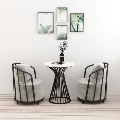 THE MERCHANT New Hot Sale Living Room Round Sofa Set Coffee Table Wrought Iron Gold