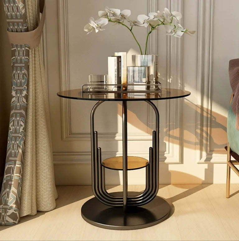 Hot Sale Home Furniture Side Table for Living Room Marble Coffee Table Stainless Steel Side Table
