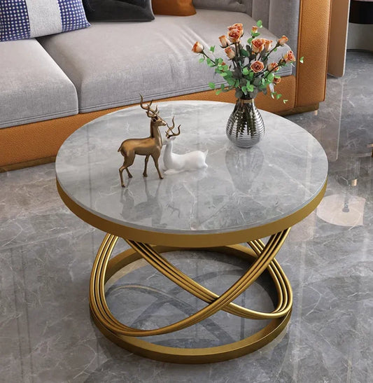 Small Coffee Table 2026 New Light Luxury Simple Small Apartment Living Room Coffee Table Round Table