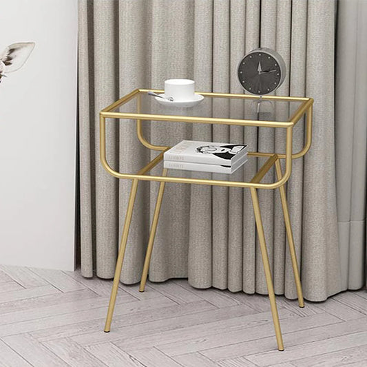 Simple and Characteristic Hotel Living Room Bedroom Tempered Glass Coffee Table Double Bedside Table
