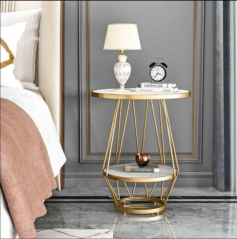 Coffee Table Gold Book Bed Bedside Small Sofa Accent Side Set Gold Living Room Furniture Modern Luxury Marble Coffee End Table
