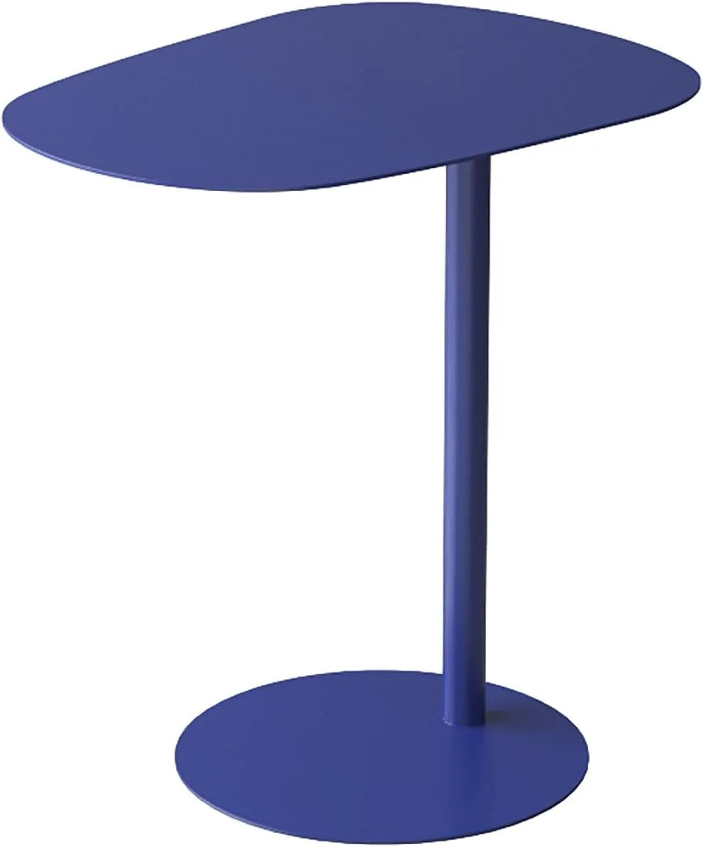 Modern Design Sense Iron Adjustable Side Table for Living Room Home Coffee Table with Metal Panel Wood Style