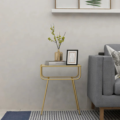 Simple and Characteristic Hotel Living Room Bedroom Tempered Glass Coffee Table Double Bedside Table