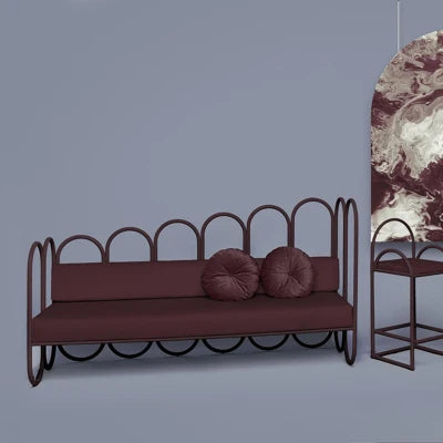 Nordic Lazy Sofa Modern Minimalist Sofa Bench Leisure Home Restaurant Card Seat Back Long Soft Stool