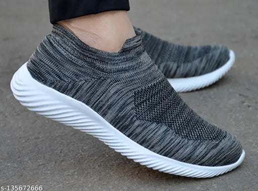 MRJ1368 Men's Grey Mesh Running/walking/Gym/Hikking Sport Shoes