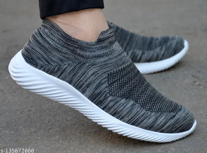 MRJ1368 Men's Grey Mesh Running/walking/Gym/Hikking Sport Shoes