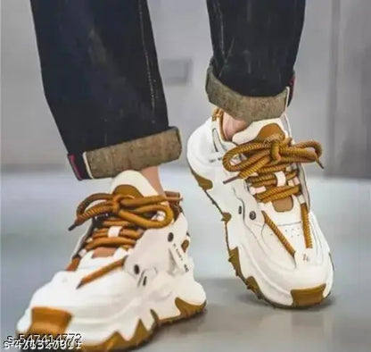 Stylish Sneakers for Men | Durable and Trendy Sneakers | Sporty and Casual Look | Classic White | Fashionable