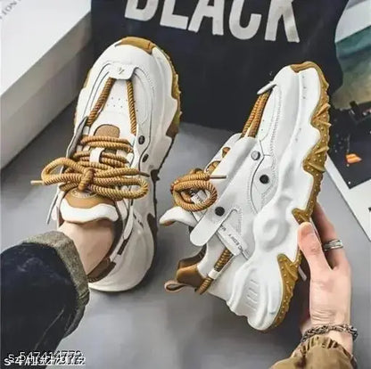 Stylish Sneakers for Men | Durable and Trendy Sneakers | Sporty and Casual Look | Classic White | Fashionable